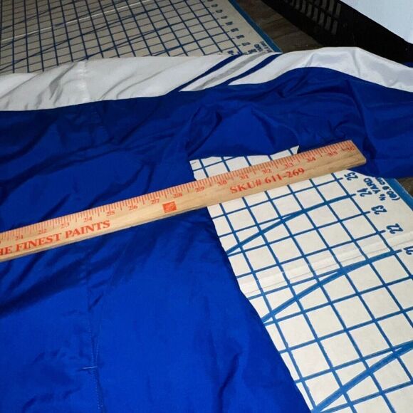 Adidas Track Jacket Adult 2XL Full Zip Blue White One Stripe Mesh Lined y2k - Picture 7 of 7